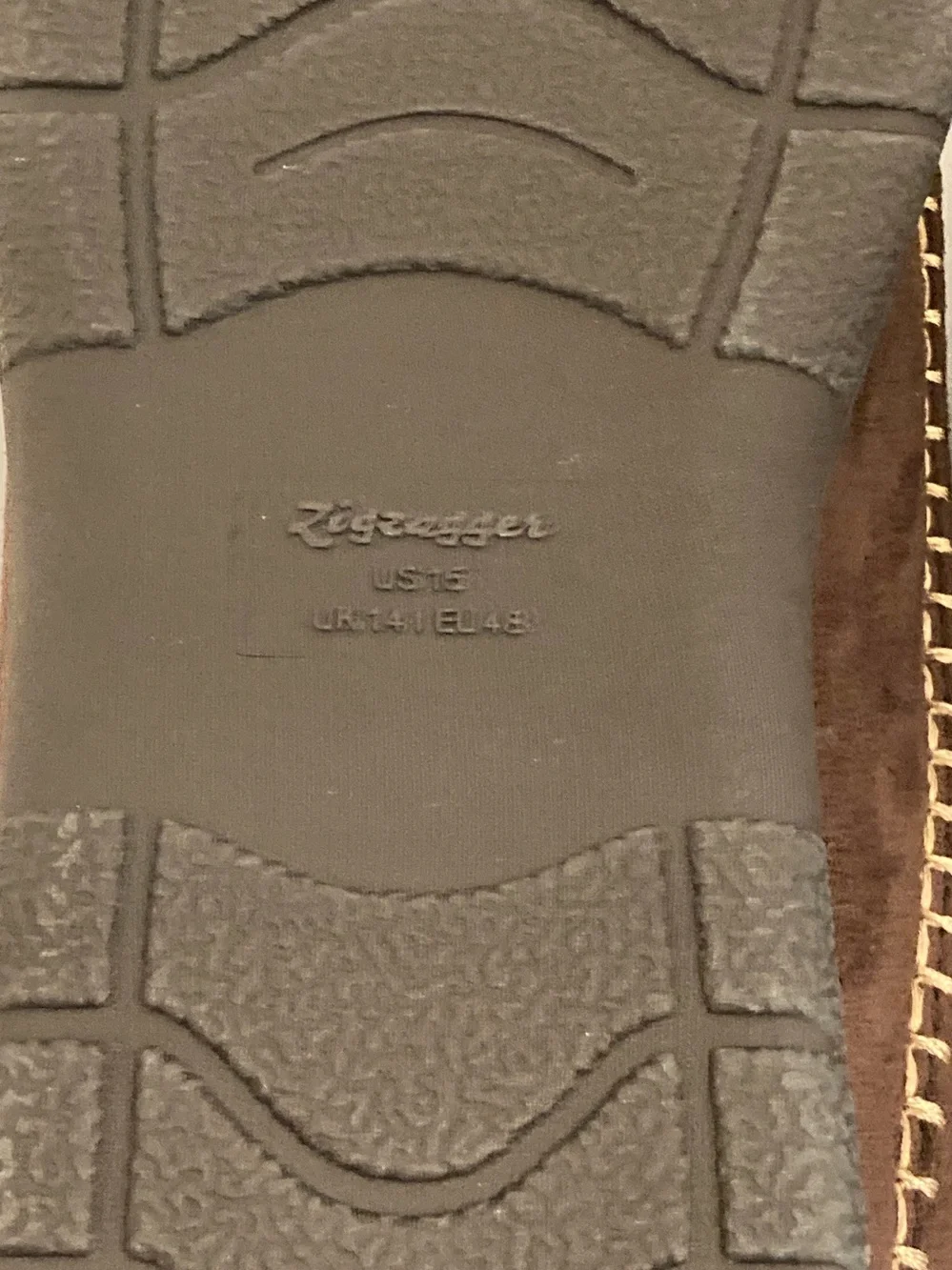 Zigzagger Mens 15 Moccasin Slippers Memory Foam House Shoes / Loafers Coffee NIB